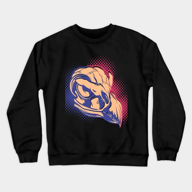 Angry Eagle Skull Crewneck Sweatshirt by eufritz